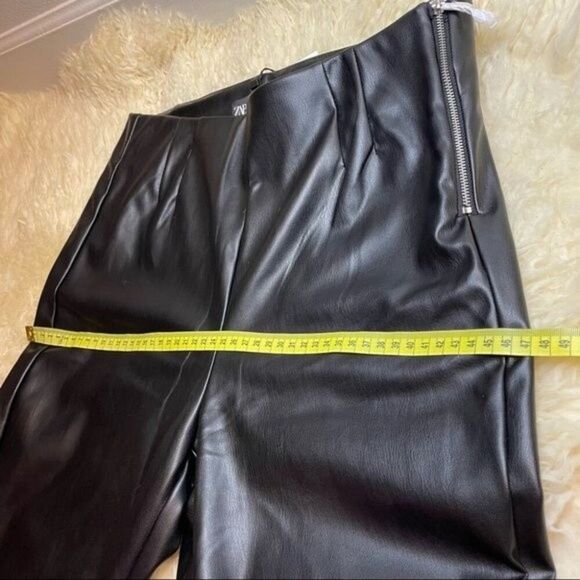 NWT ZARA EXTRA LONG FAUX LEATHER LEGGINGS - Picture 15 of 16